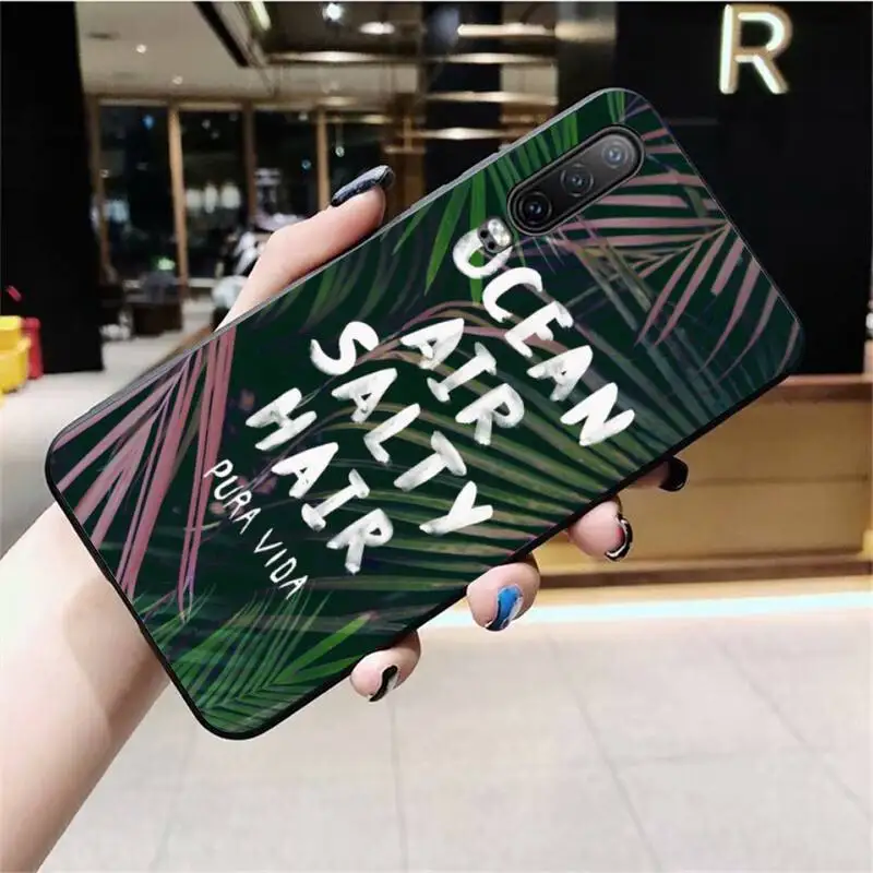 Тропический листья вибры самодельный раскрашенный блестящий чехол для телефона