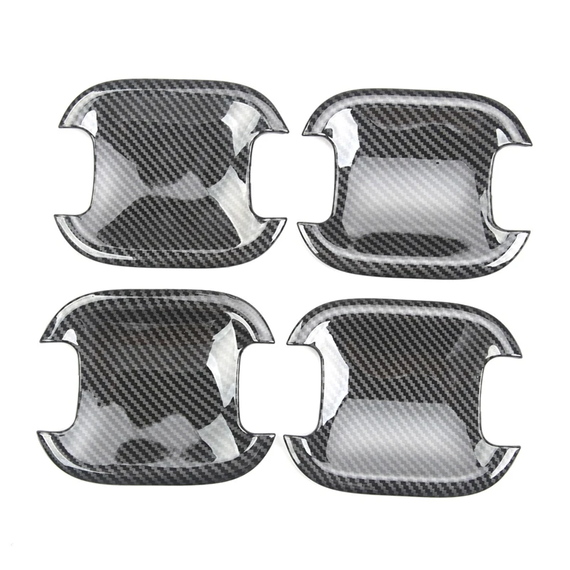 

Exterior Door Handle Bowl Cover Trim Carbon Fiber ABS for Ford F150 F-150 2021 2022 Car Accessories 4 Pack