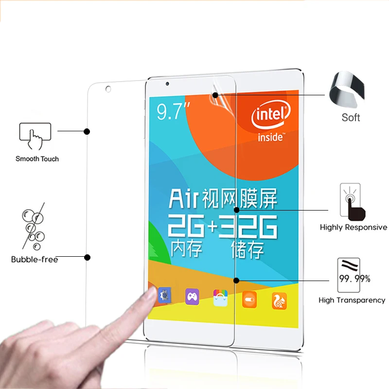 

Best Anti-Scratched Clear glossy Screen Protector film For Teclast X98 Air 3G 9.7" Front HD LCD screen Protective Films