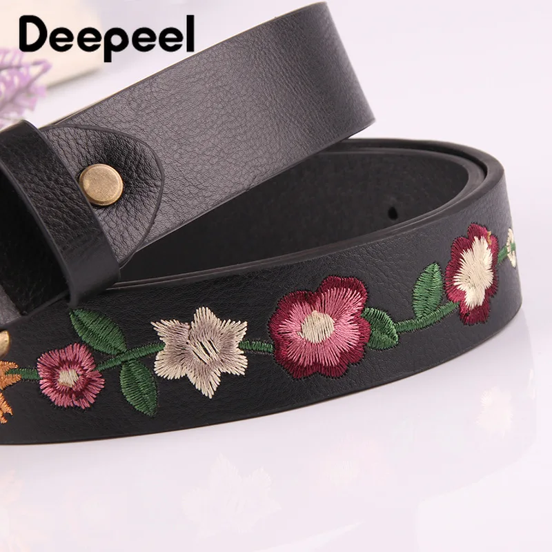 Deepeel 1 шт. 3 см * 100-110 женский классический ремень с вышивкой и пряжкой декоративный