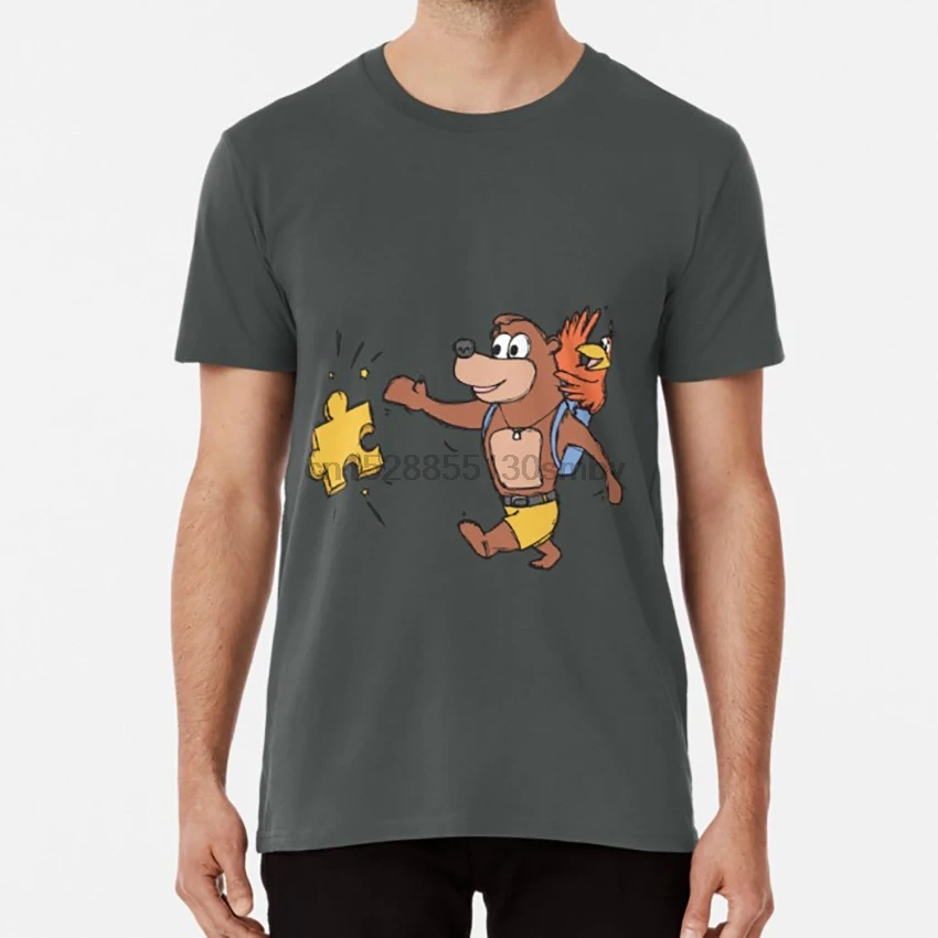 

Bear Bird T shirt banjo kazooie 64 n64 game bear bird jiggy jigsaw