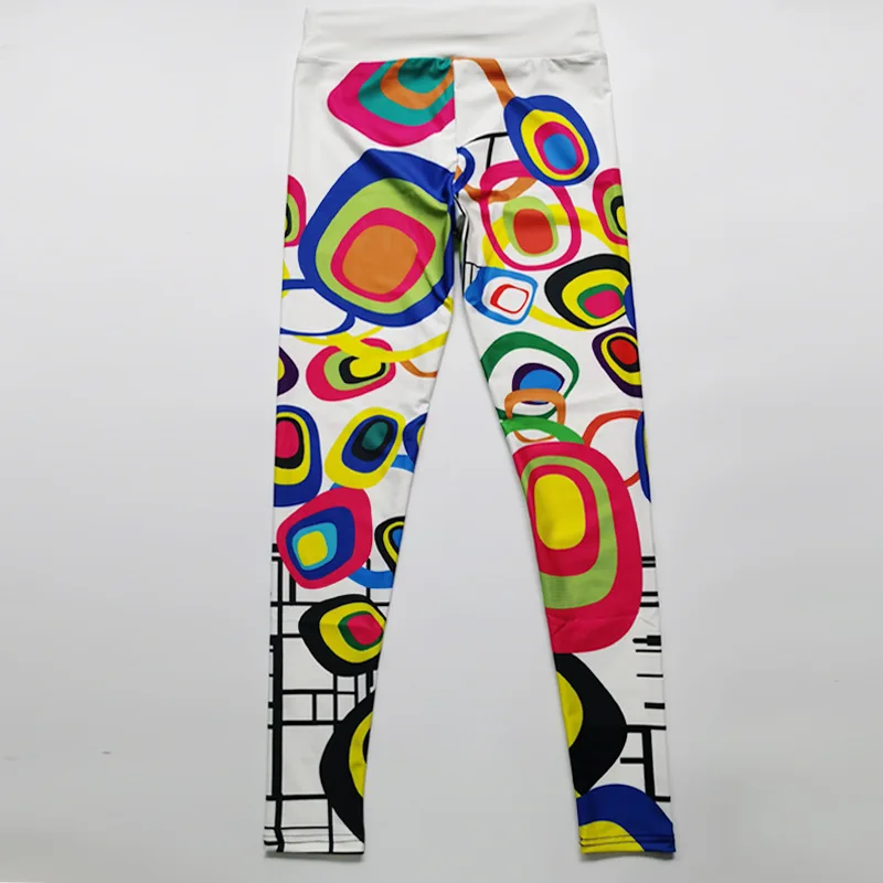

2021 New fashion fitness high elastic sweat absorption digital printing lollipop pattern Leggings Yoga Pants high waist Leggings