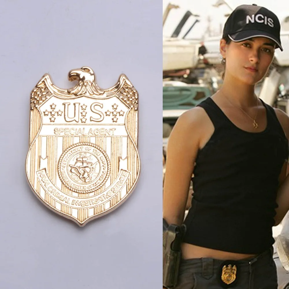 Хэллоуин НОВЫЙ NCIS значок полностью металлический золотой Реплика талии булавка