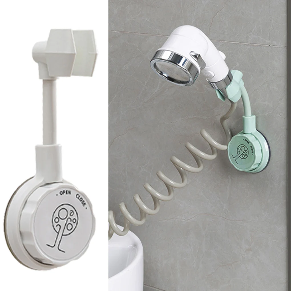 

2Pcs/Set Suction Cup Shower Holder Adjustable Shower Head Holder 360°Rotation Bathroom Bracket Nozzle Base Stand Punch-Free