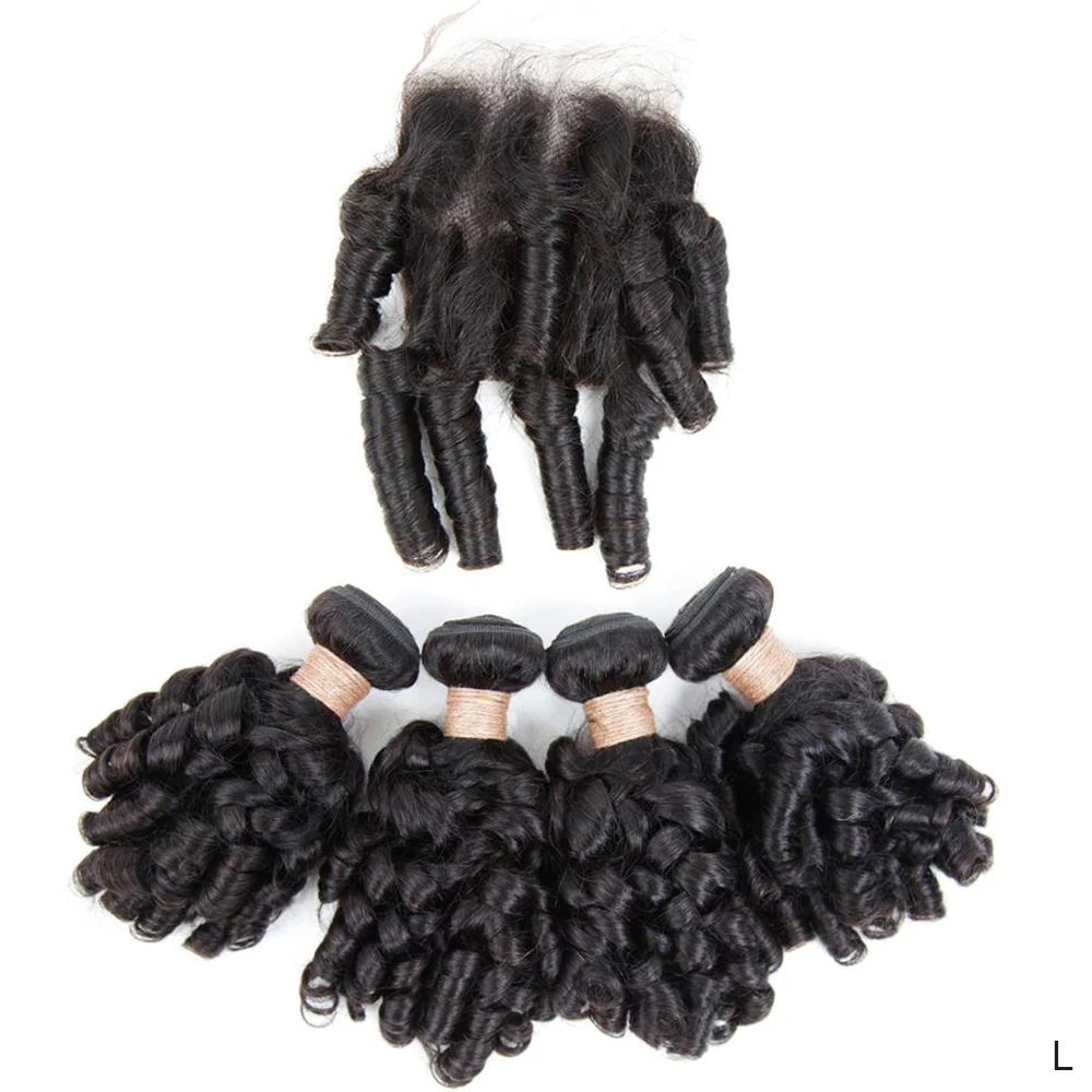 Бразильские Надувные вьющиеся волосы с застежкой Fummi 3/4 пряди человеческие без