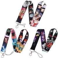 hot anime jujutsu kaisen lanyards keychain mobile phone rope keyring id card badge holder neck straps webbing ribbon accessories