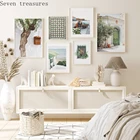 Картина средиземноморская на холсте, постеры и принты с португальским пейзажем, картина для гостиной, художественное настенное украшение для дома, лето