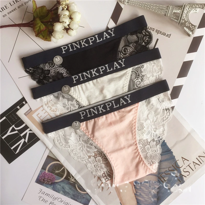 New Style Men's  Women Underwear Sexy Lace Panties Women Low Waist Pure Color Briefs Male Comfort Boxers Fashion Lovers Panties