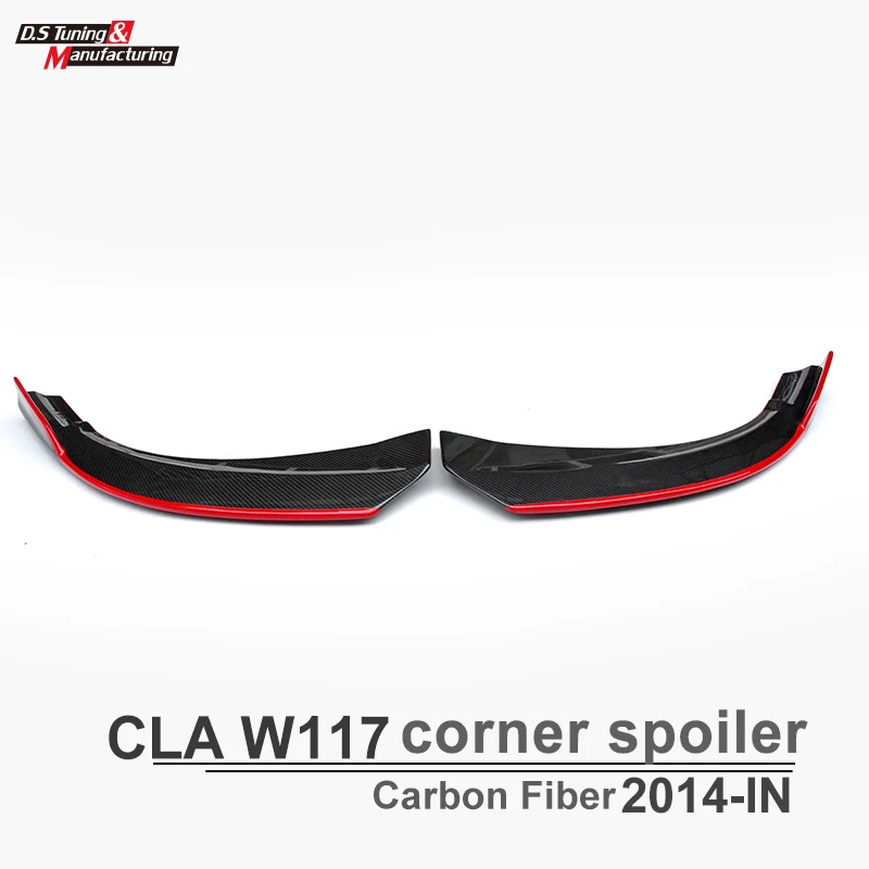 W117 передний бампер спойлер углеродное волокно угловой подстаканник
