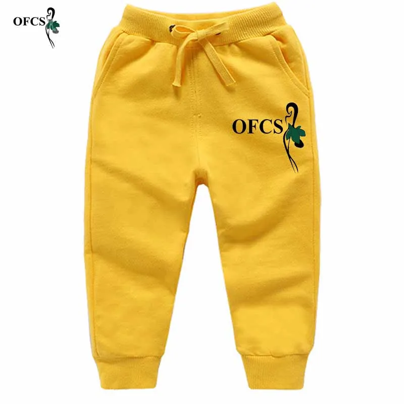Осенние детские брюки на возраст 2-12 лет повседневные спортивные для маленьких