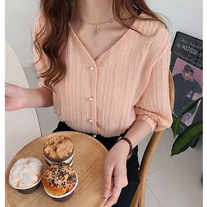 

Summer Wear New Style Fashion Fringe Chiffon Shirt Women's Short Sleeve Jacket Western Style Shirt Solid Color Base Shirt