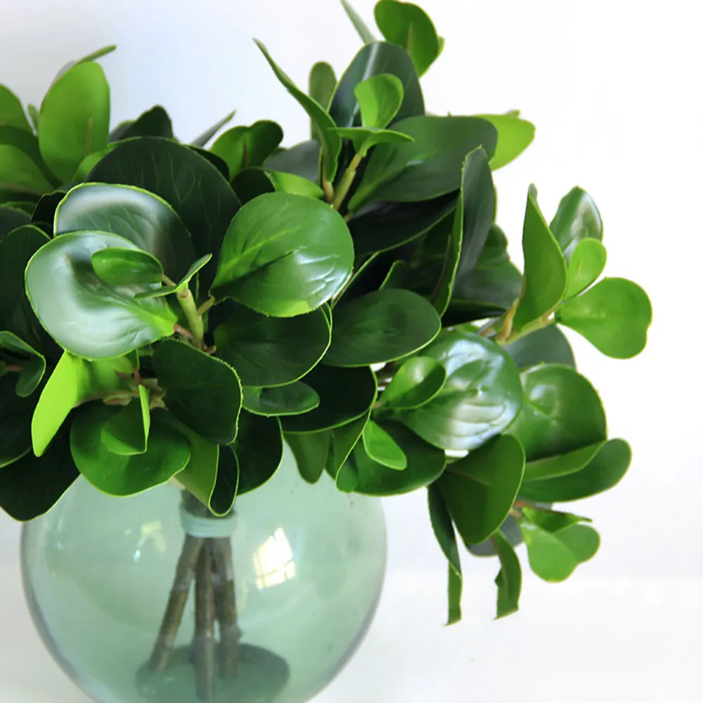 Искусственный цветок растение Зеленый лист композиция зеленое реквизит для