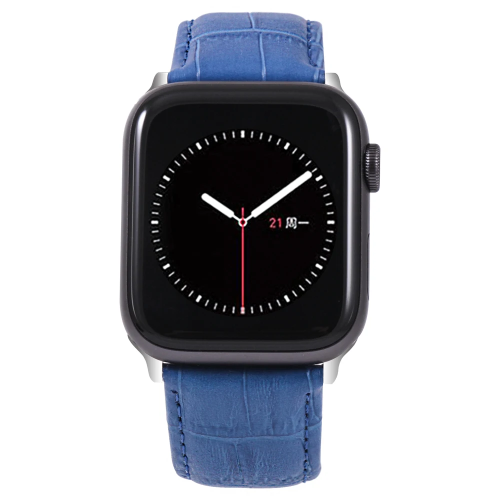 Ремешок для apple watch 4, 5, 3, 2, 1, 42 мм, 38 мм, 6 цветов, кожаный браслет с узором «крокодиловая кожа», ремешок для iwatch серии 40 мм, 44 мм