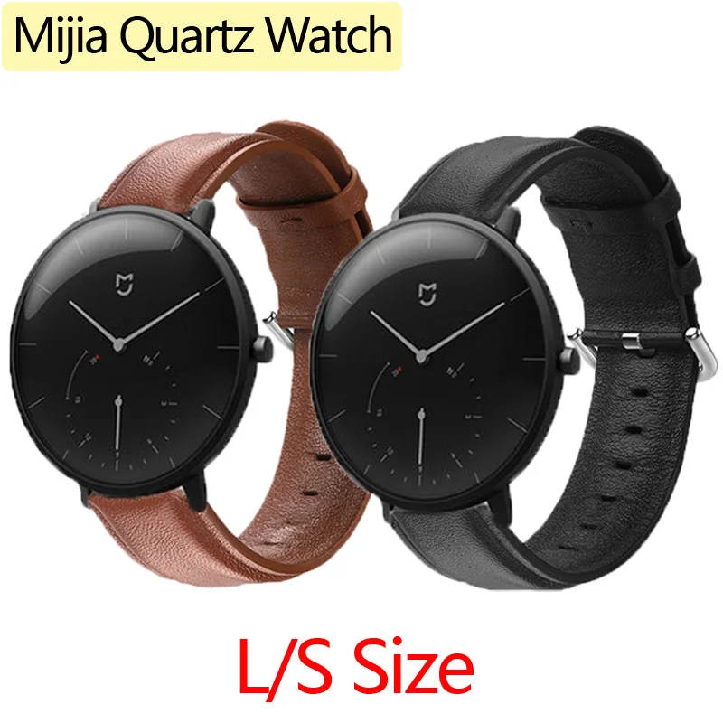 L/S Размер Кожаный ремешок для xiaomi Mijia кварцевые часы браслет Смарт amazfit gtr 42 мм