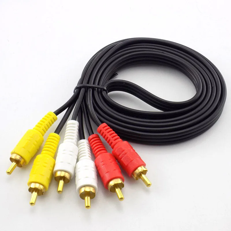 1 5 м 3 RCA на 3RCA папа 4N OFC аудио видео AV кабель для домашнего DVD ТВ усилитель CD Soundbox