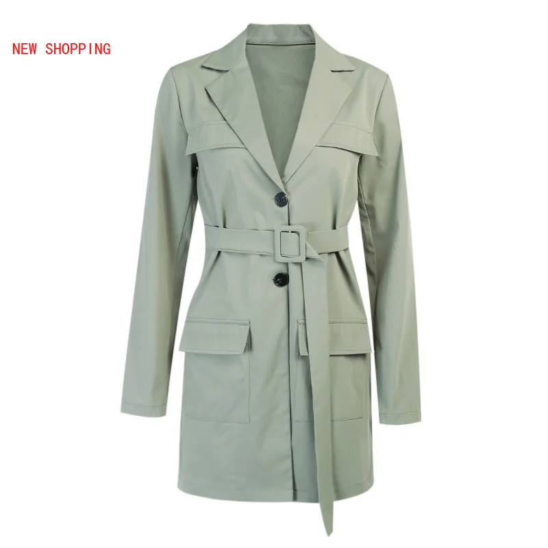 

2021 Green Suits Blazers Lace Up Slim Deep V Lapel Office Lady Jacket Casual Street Aesthetic Fashion Suit Coat Za Women Elegant