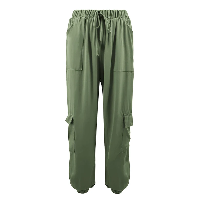 

Hot Selling Women's Autumn and Winter Casual Pants Multi Pocket Workers' Wear Mouth Pants Sweat Pants Women