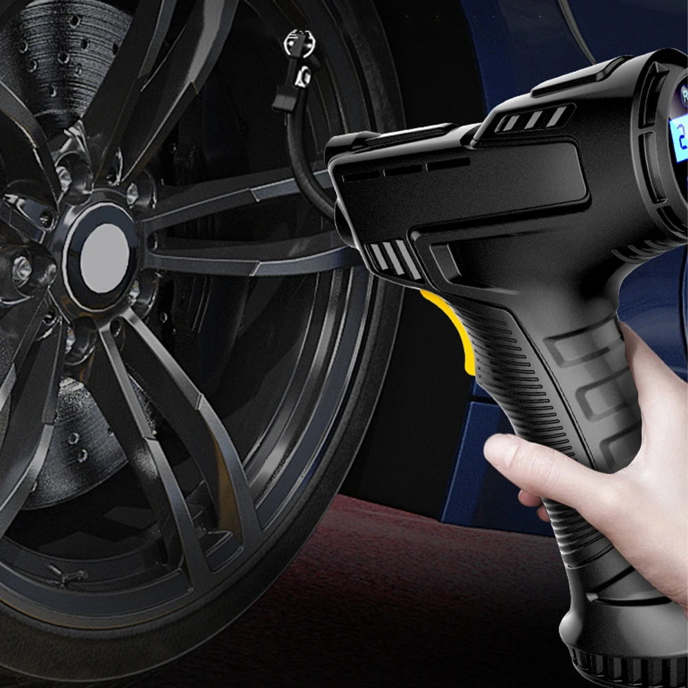 120W Air Compressor Tire Inflator Cordless Rechargeable Pump for Car Tires with Pressure Gauge Emergency LED Lights | Автомобили и