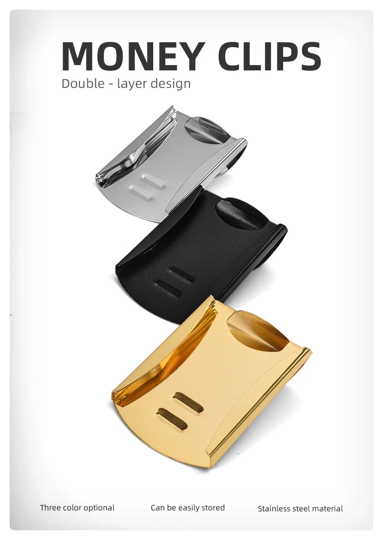 QOONG Nach Schriftzug 3 Farbe Dünne Tasche Werkzeug Geld Bargeld Clip Clamp Doppelseitige Kreditkarte Halter Flasche Opener QZ40-006 – Detail 1