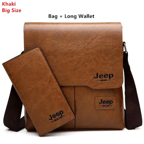 Jeep Buluo Man's Bag 2pc/set masculino Mensageiro Bolsas de ombro do Mensageiro Busine