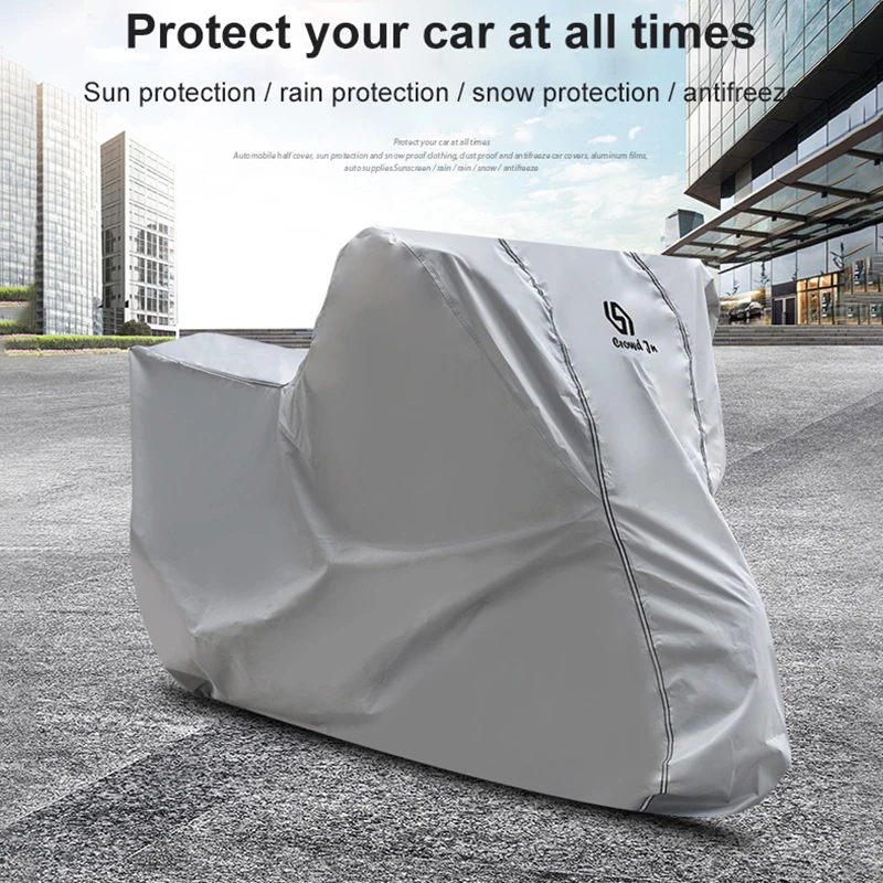 

Всесезонный чехол для мотоцикла, водонепроницаемый пыленепроницаемый УФ-защитный чехол с отверстиями для защиты от дождя, для улицы и поме...