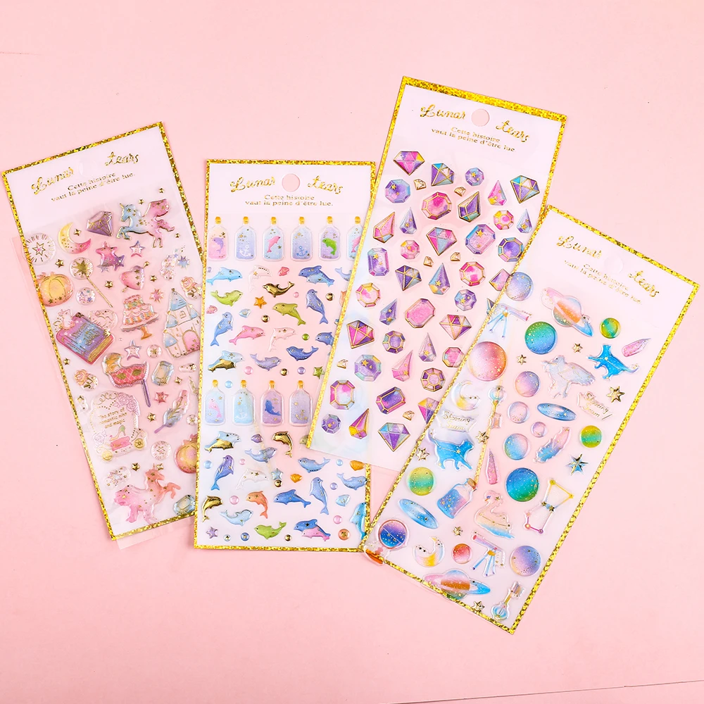 Корейский милый Хрустальный фотопрозрачный кавайный Радужный Единорог Фламинго