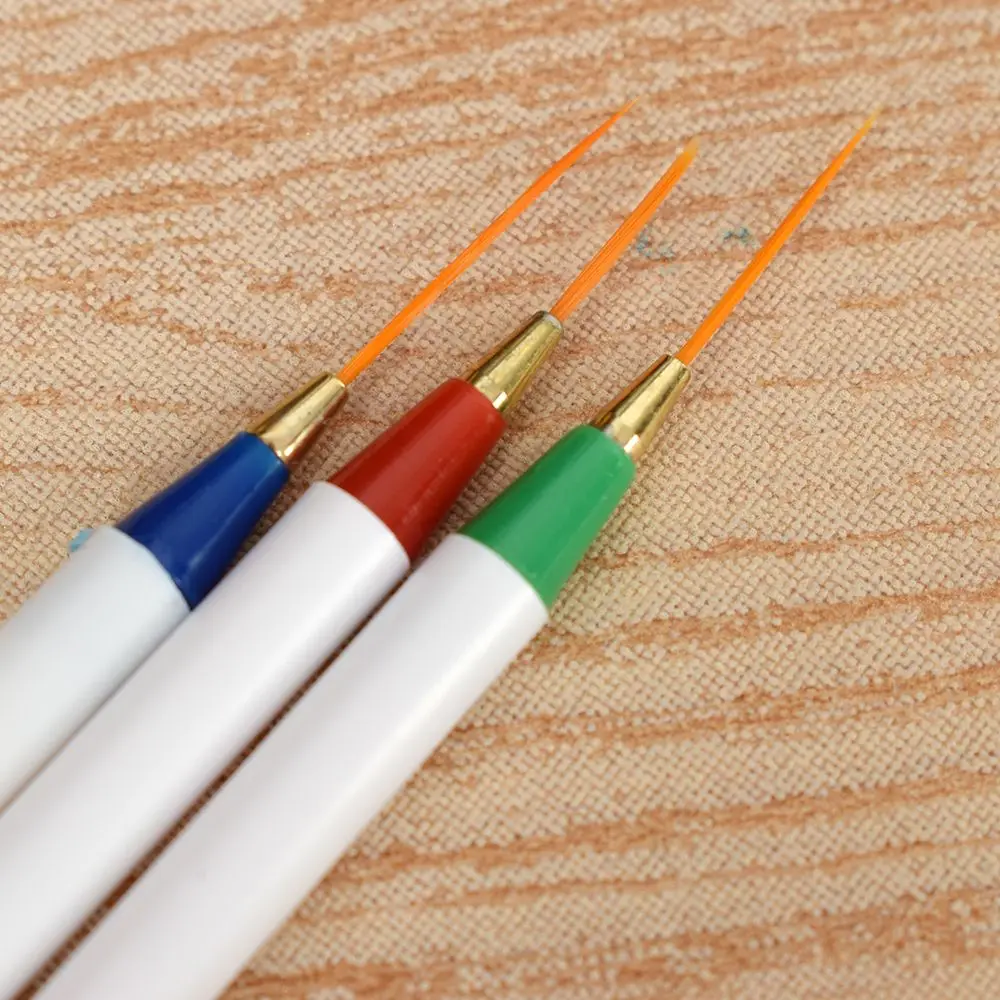 Набор из 3 предметов для рисования страйпинга кончиков дизайна ручка ногтей