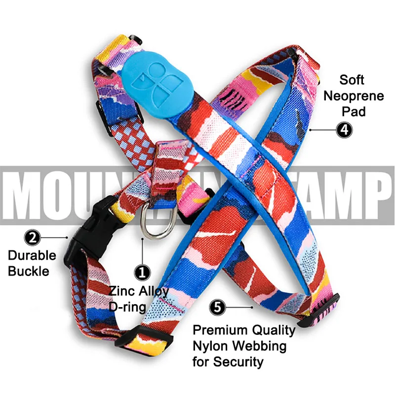 Комплект шлейки и поводка для собак Стильная дизайнерская Регулируемая подвязка