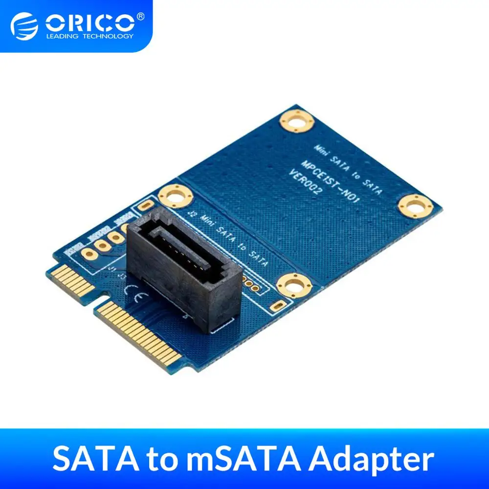 Адаптер ORICO SATA 7PIN для вертикального типа mSATA влагозащищенный SSD адаптер с