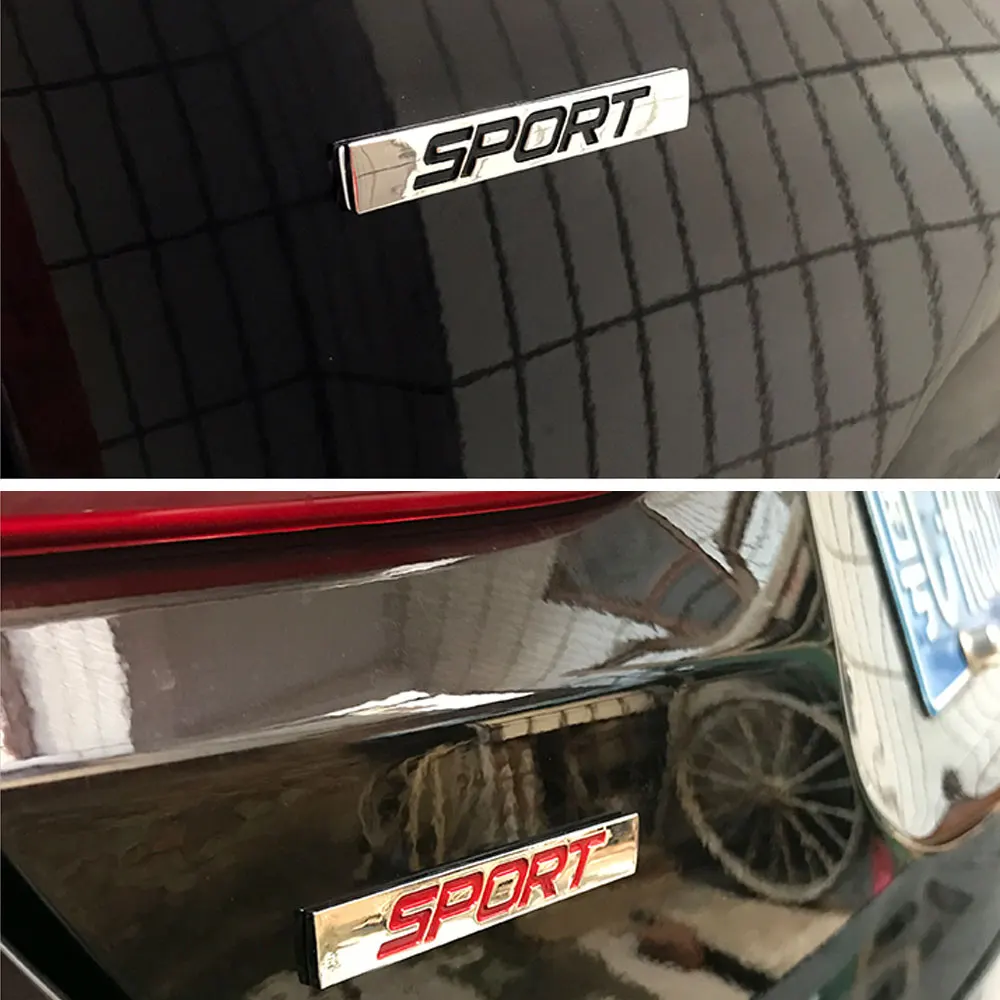 DSYCAR Sport Logo Square Bar Zinc Alloy Car Styling Emblem Badge Auto Refitting 3D Sticker Decal for VW Jetta Bora Lavida Honda |