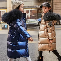 2020 girls down jacket warm baby children down parkas coat fur kid teenager thickening outerwear for girls cold winter clothes