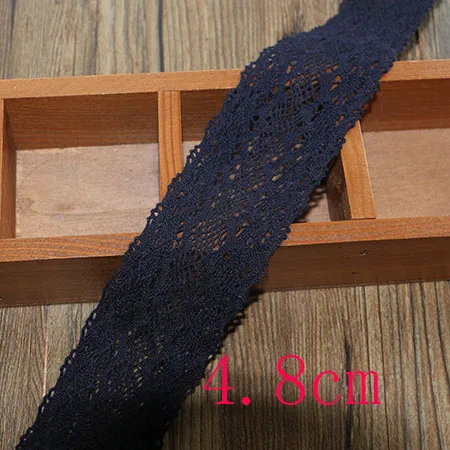 1 yard 4.8cm 1 ярд хлопчатобумажной кружевной ткани DIY Хлопок Вязание крючком кружевной пояс плетение декоративной ткани Материал: хлопок - Цвет: 1 yard 4.8cm
