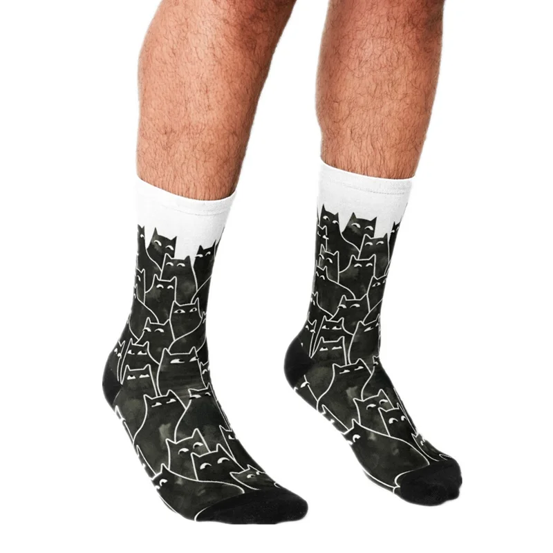 

2021 Funny Socks Men harajuku VINTAGE - BANANA Printed Happy hip hop Men Socks Novelty Skateboard Crew Casual Crazy Socks