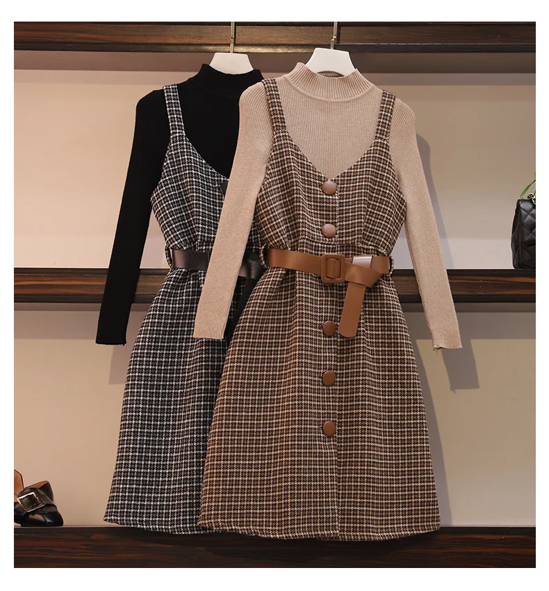 Женский комплект из двух предметов зимние платья свитеры женские комплекты