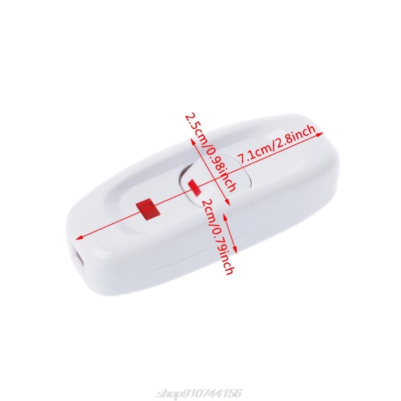 

Compact White Plastic In-line Cord Light Lamp Switch 10A 250V with LED Indicator M19 21 Dropship