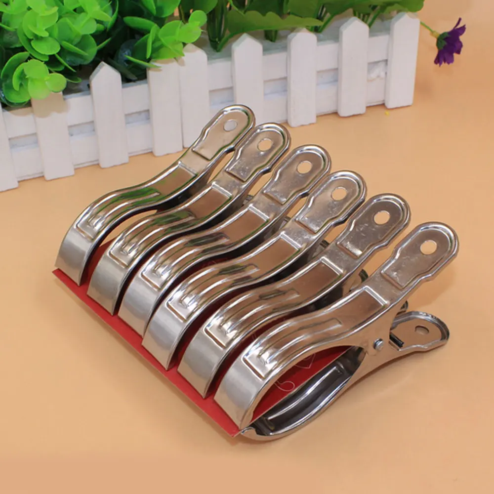 

100PC Stainless Steel Clothes Pegs Metal Clothes Clips For Coat Laundry Drying Hanger Rack Washing Beach Towel Holder