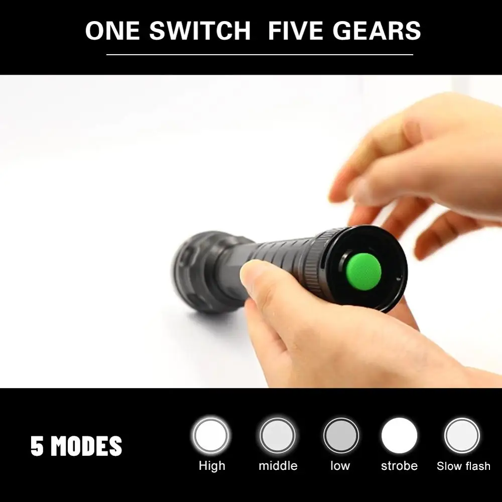 저렴한 2100 LM 강력한 LED 손전등 중국 18650/26650 3 * XHP50 LED 5 모드 높은 전원 야외 충전식 LED 손전등