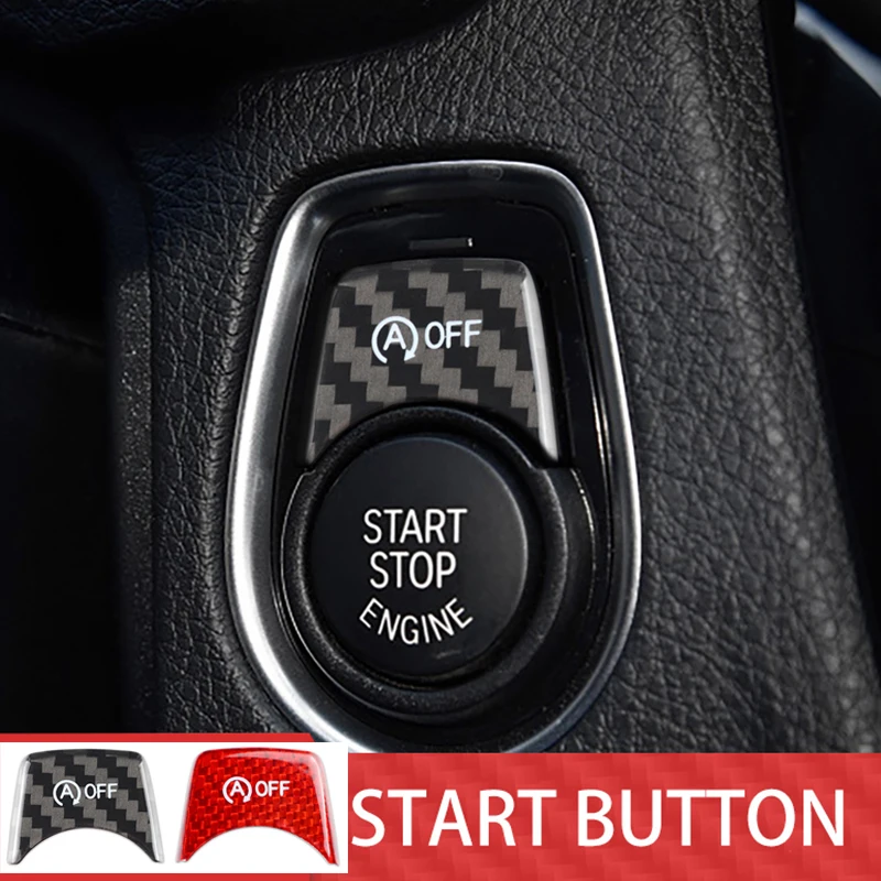 

For BMW F30 F31 F32 F33 Carbon Fiber Ignition Device Cover Car Engine Start Stop Button Sticker Interior Decal Auto Accessories