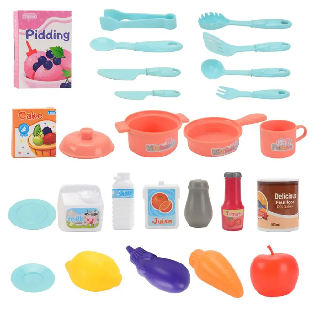 

Children Big Kitchen Set Pretend Play Toys Cooking Food Miniature Play Do House Education Toy Gift for Girl Kid