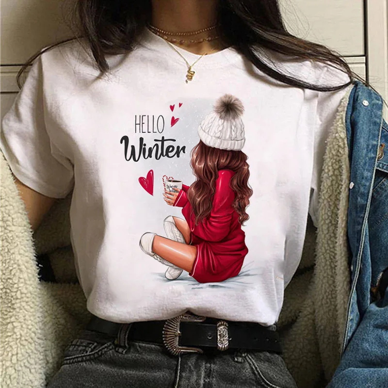 

Maycaur Hot Sales Printed Female Tshirt Women Fashion Graphic Printed T-Shirt Harajuku Korean Style Short Sleeves Clothes Female