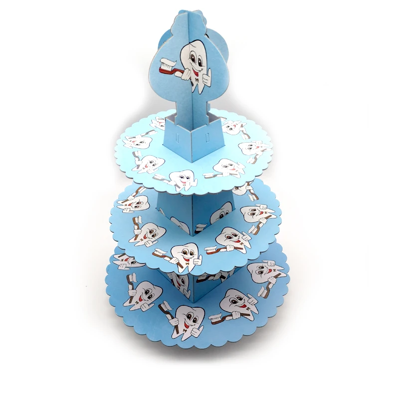 1 компл./лот Мальчики выступает синий первый зуб Тема 3 уровня кекс держатель душа