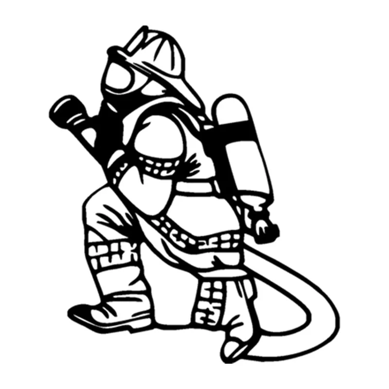 

Creative Car Sticker Fire Fighter Funny Custom Stickers KK Vinyl Decoration Decals Sunscreen Waterproof 15cmX17cm