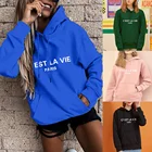 Модная супердаляньская толстовка с текстовым принтом, Женская Осенняя верхняя одежда с длинным рукавом, Свободный Повседневный пуловер с карманами для девочек, Свитшот