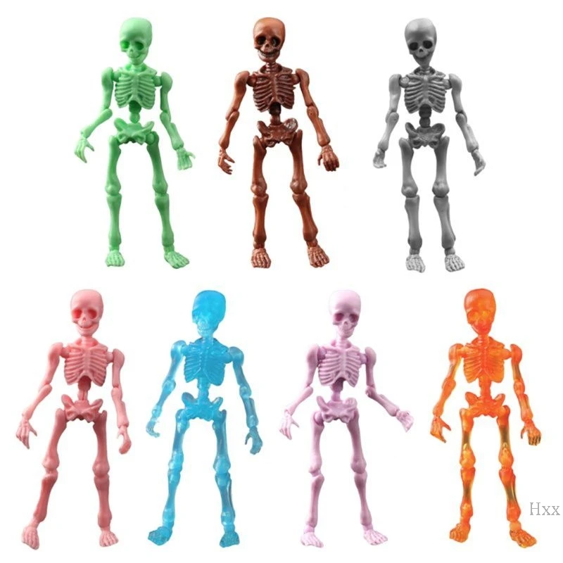 

Новый Подвижный мистер Кости Скелет модель человека Череп всего тела мини-фигурка игрушка Хэллоуин