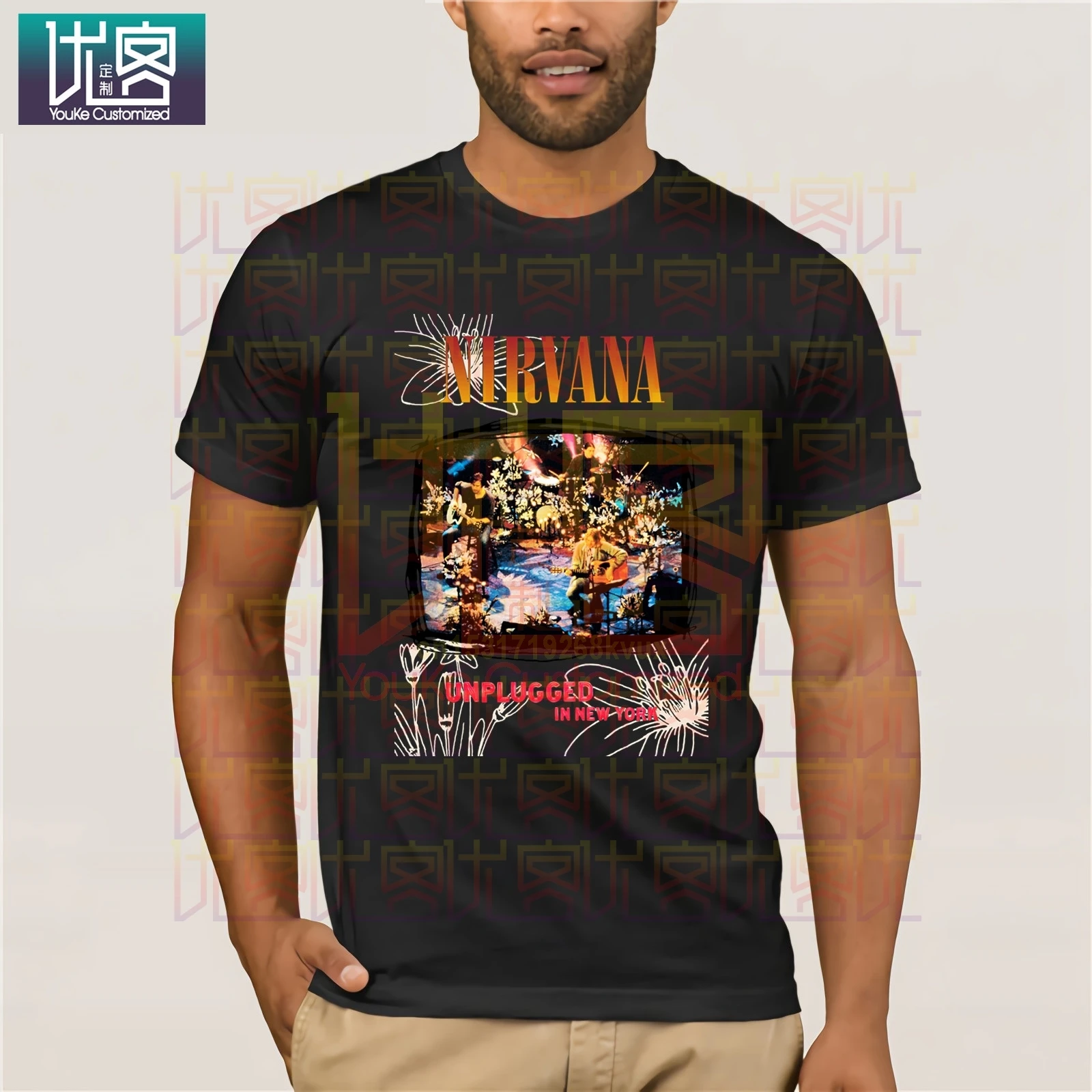 Винтажная Футболка Nirvana Live In New York Rock 1995 удивительная уникальная одежда с коротким