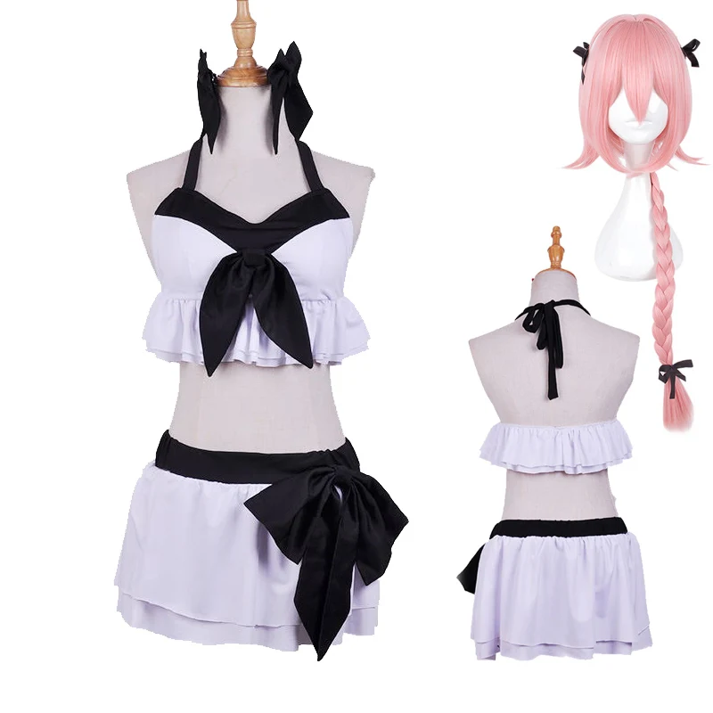 Аниме FGO Fate Grand Order Apocrypha Astolfo Asutorufo бикини купальник Sukumizu топы и юбки набор Косплей Костюм парик