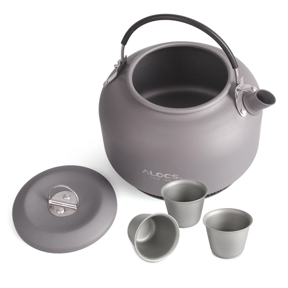 1.4L чайник из алюминиевого сплава походный для воды открытый кофейник