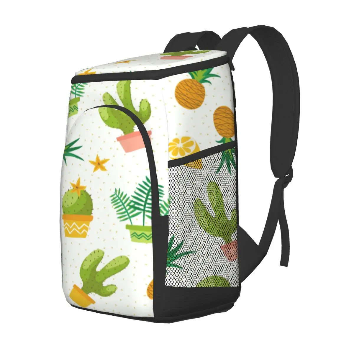 picnic cooler backpack watercolor cactus with fruits waterproof thermo bag refrigerator fresh keeping thermal insulated bag free global shipping
