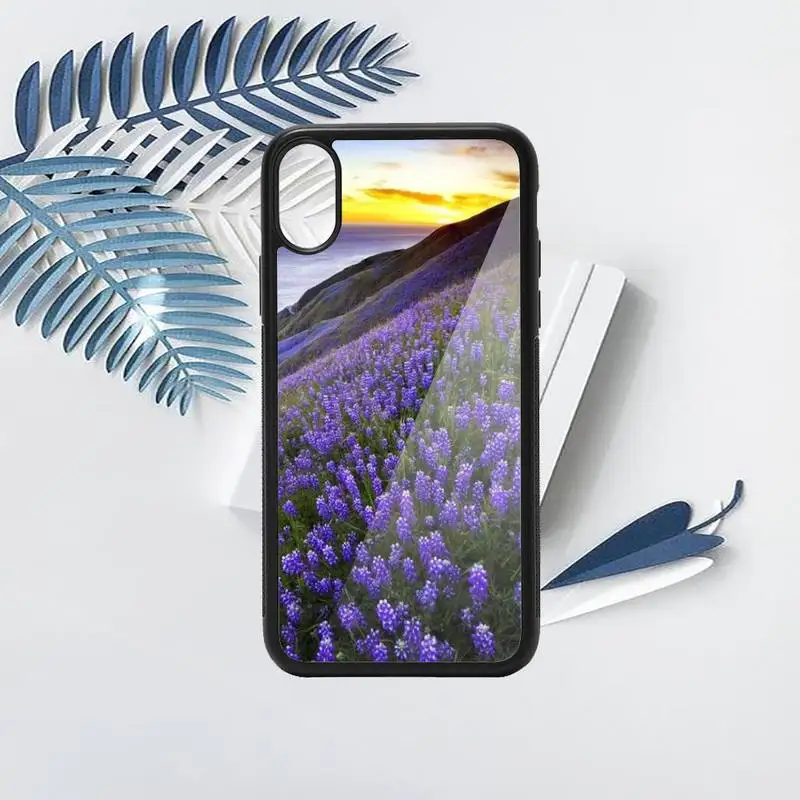 

Romantic simple lavender Purple flowers high quality Phone Case PC for iPhone 11 12 pro XS MAX 8 7 6 6S Plus X 5S SE 2020 XR