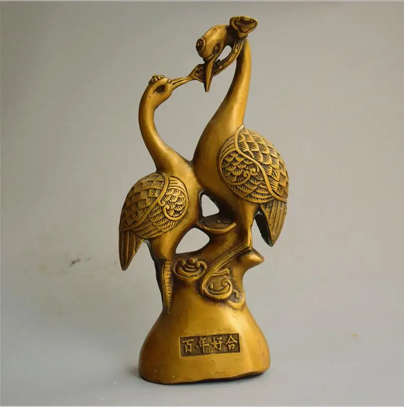 YM медная статуя литая Медь кран скульптура животное Медная обрабатывающая